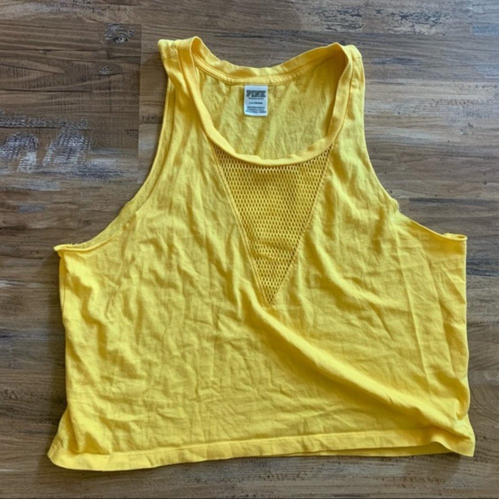 Large Victoria’s Secret crop top with mesh v